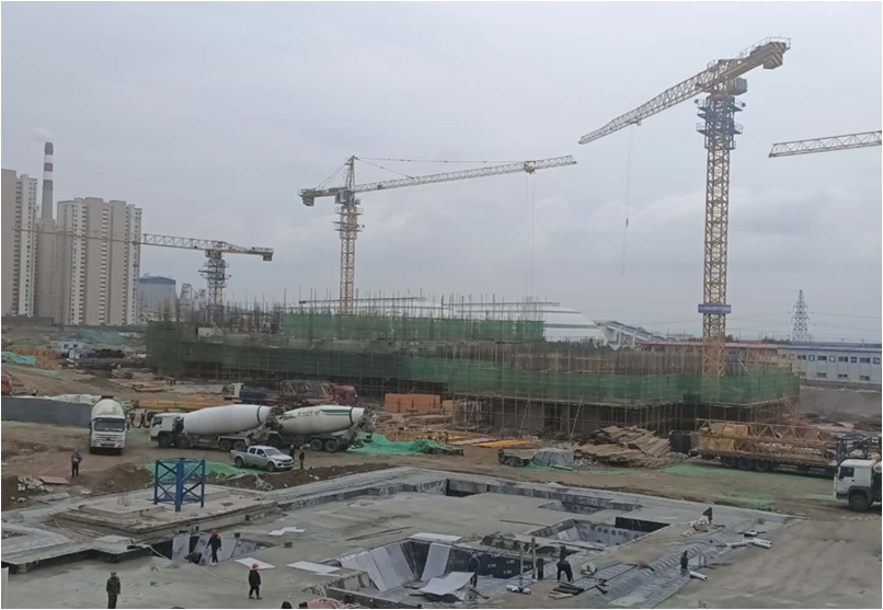 市北區(qū)集中安置住房北區(qū)6、7#樓施工現(xiàn)場(chǎng)